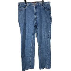 Old Navy Men's Medium Wash Straight Leg Jeans - Size 42x32 - High Rise Dad Jeans